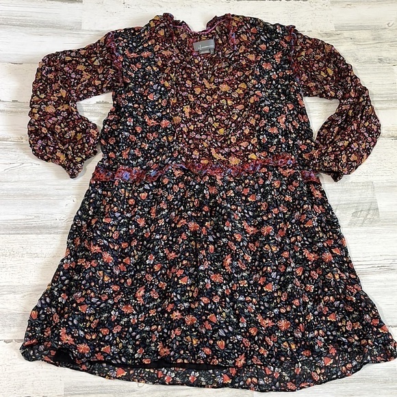 Anthropologie Helene Tunic Dress Floral Ruffled Size Small - Picture 5 of 13